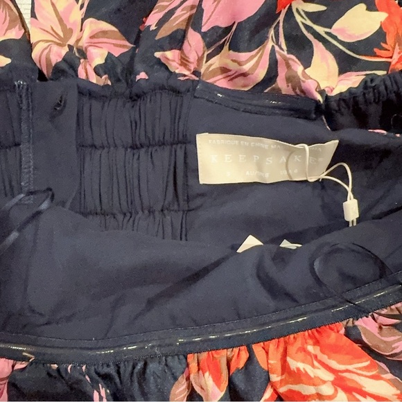 Keepsake the Label Real Love Black Floral Ruffle Blouse Crop Top Size Small NWT - Picture 12 of 13